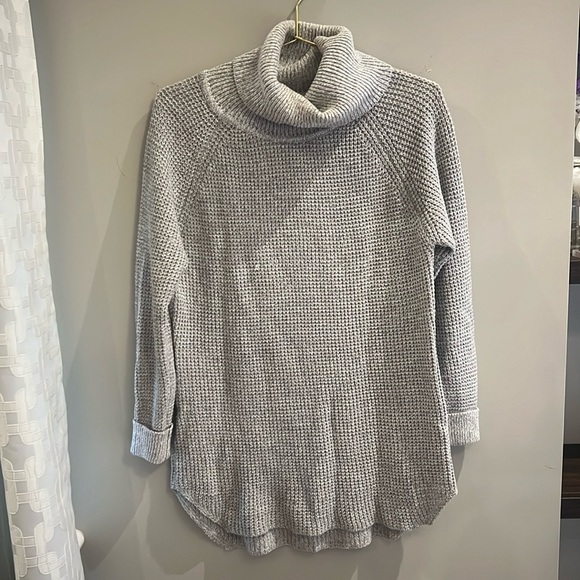 SEVEN SISTERS Waffle knit Turtleneck Shirt - Picture 2 of 7